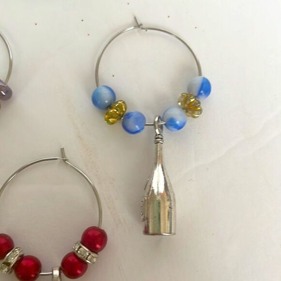WINE GLASS JEWELS, Set of 6 - Picture 5 of 8